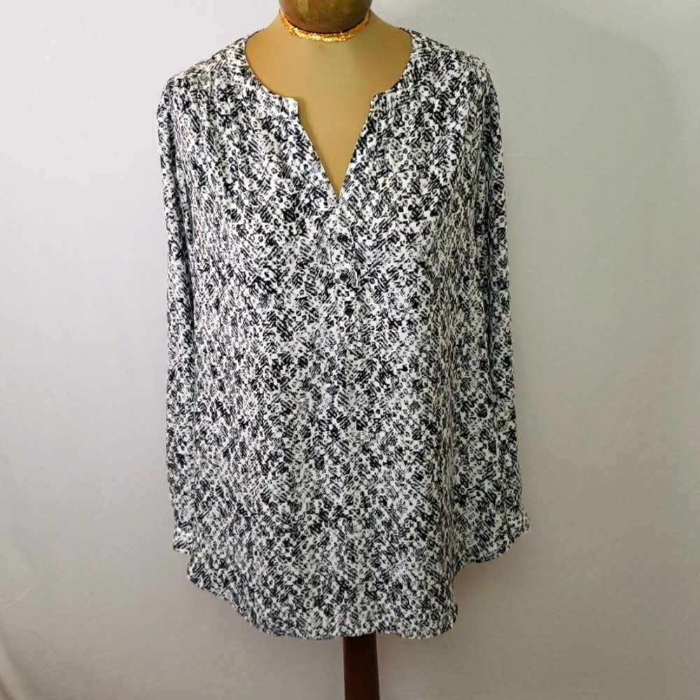 Sharagano V-neck Blouse Size 1X